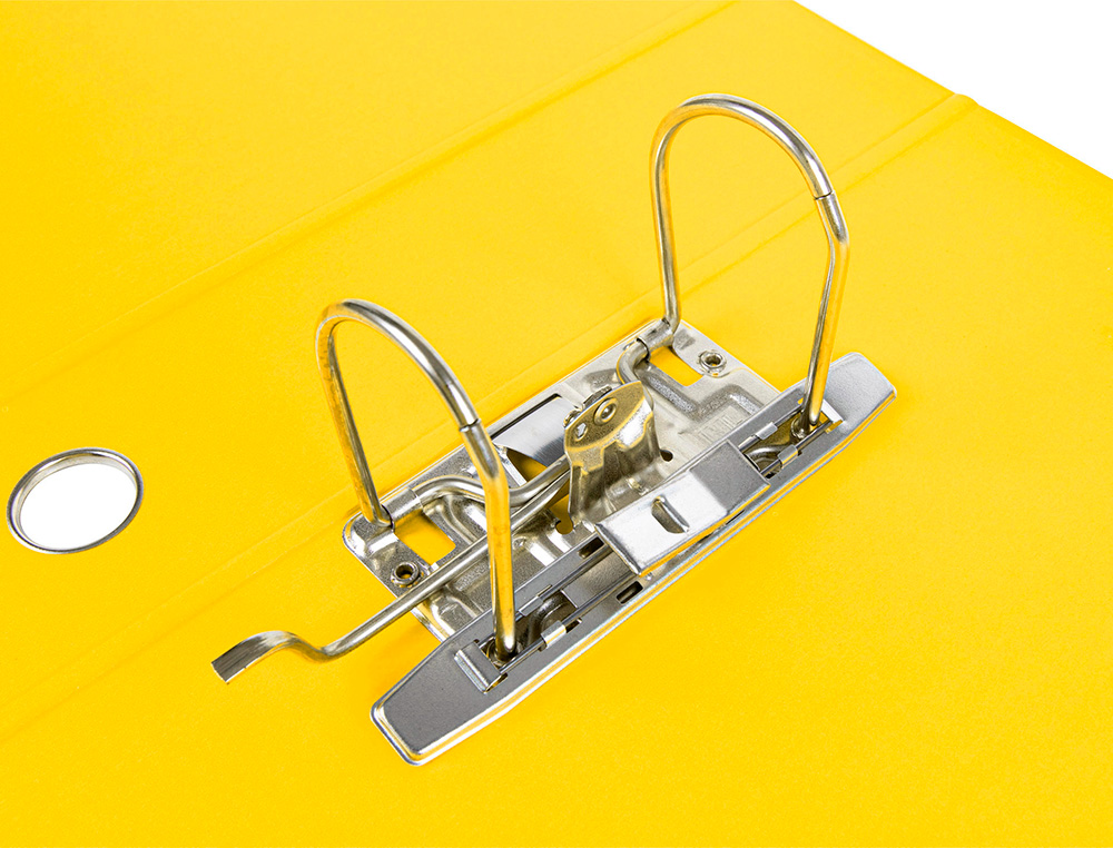 PASTA DE ARQUIVO DE ALAVANCA LIDERPAPEL FILING SYSTEM CARTAO FORRADO DIN A4 COM CAIXA AMARELA