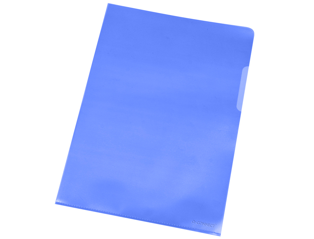 BOLSA DOSSIER PLSTICO A4 120MC. AZUL- PACK 10 UNIDADES