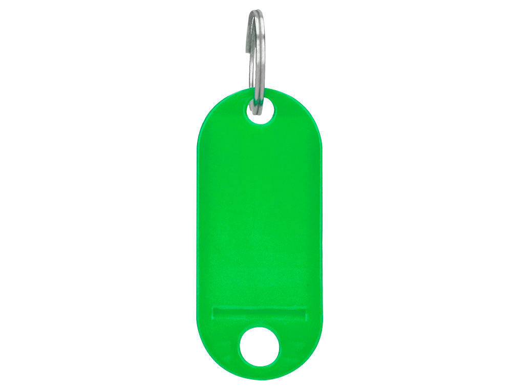 CHAVEIRO PORTA-ETIQUETAS Q-CONNECT VERDE CAIXA 100 UNIDADES