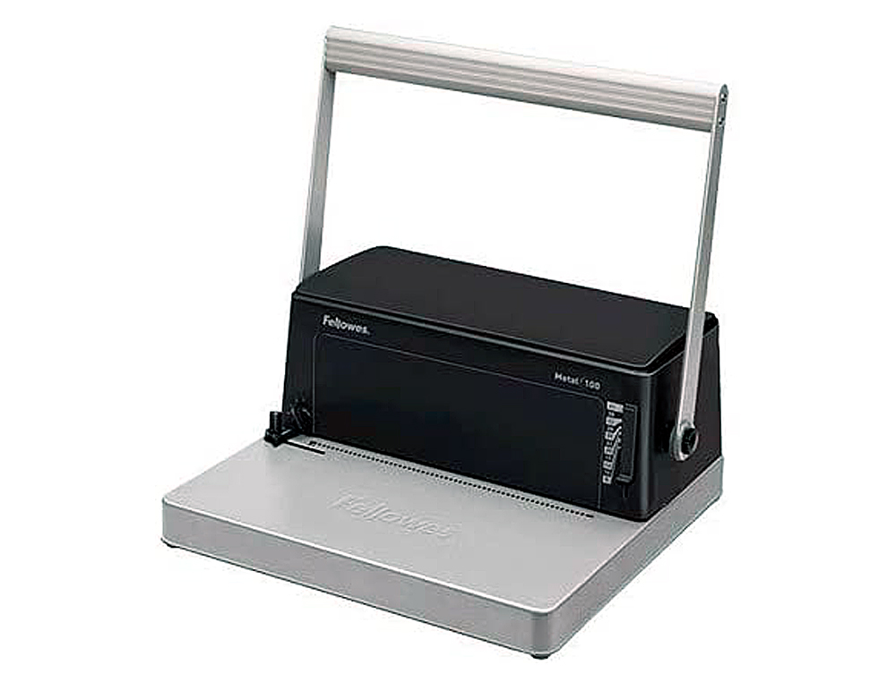 ENCADERNADORA FELLOWES ESP100 PARA ESPIRAL METALICA PERFURA 20 FOLHAS FORMATO DIN A4 ENCADERNA ATE 450 FOLHAS INCLUI ALI