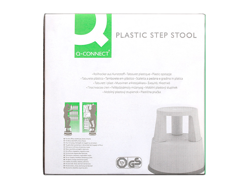 TAMBORETE Q-CONNECT COM RODAS RETRATEIS AZUL