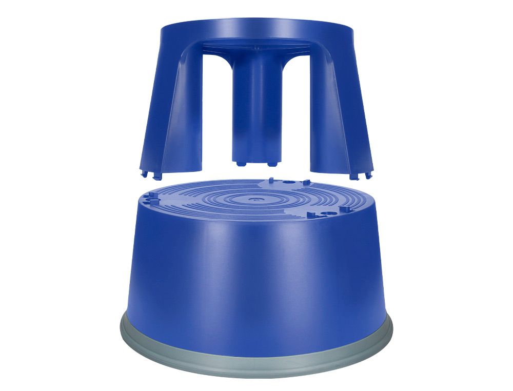 TAMBORETE Q-CONNECT COM RODAS RETRATEIS AZUL