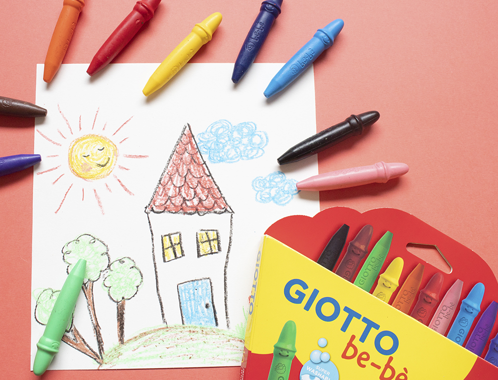 LAPIS DE CERA GIOTTO BEBE COM 10 LAPIS