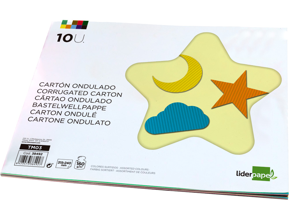 BLOCO TRABALHOS MANUAIS LIDERPAPEL FOLIO CARTAO ONDULADO MICROCANELADO