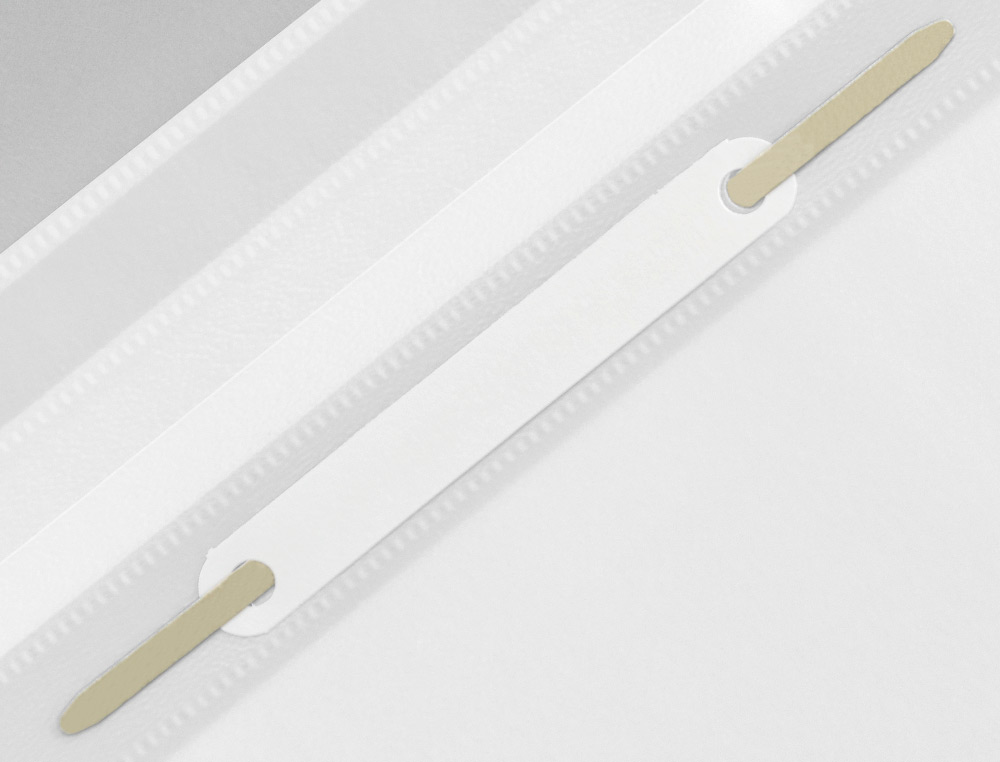 BOLSA DOSSIER Q-CONNECT FASTENER EM PLASTICO DIN A4 BRANCO