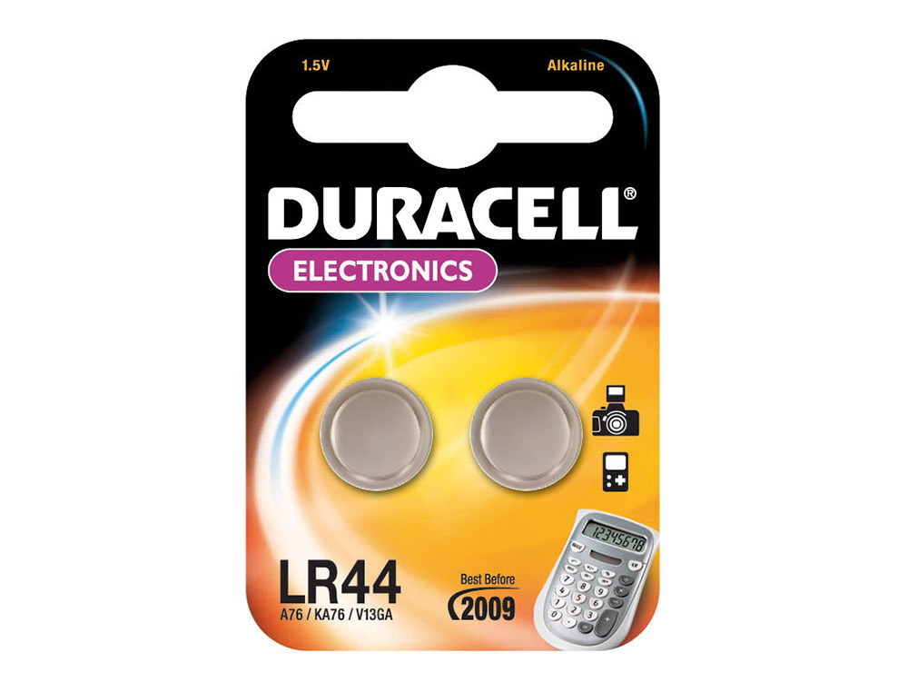 PILHA DURACELL ALCALINA LR44- BLISTER DE 2 BOTOES