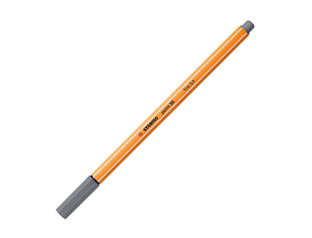 MARCADOR STABILO PONTA DE FIBRA POINT 88 CINZA ESCURO 0,4 MM