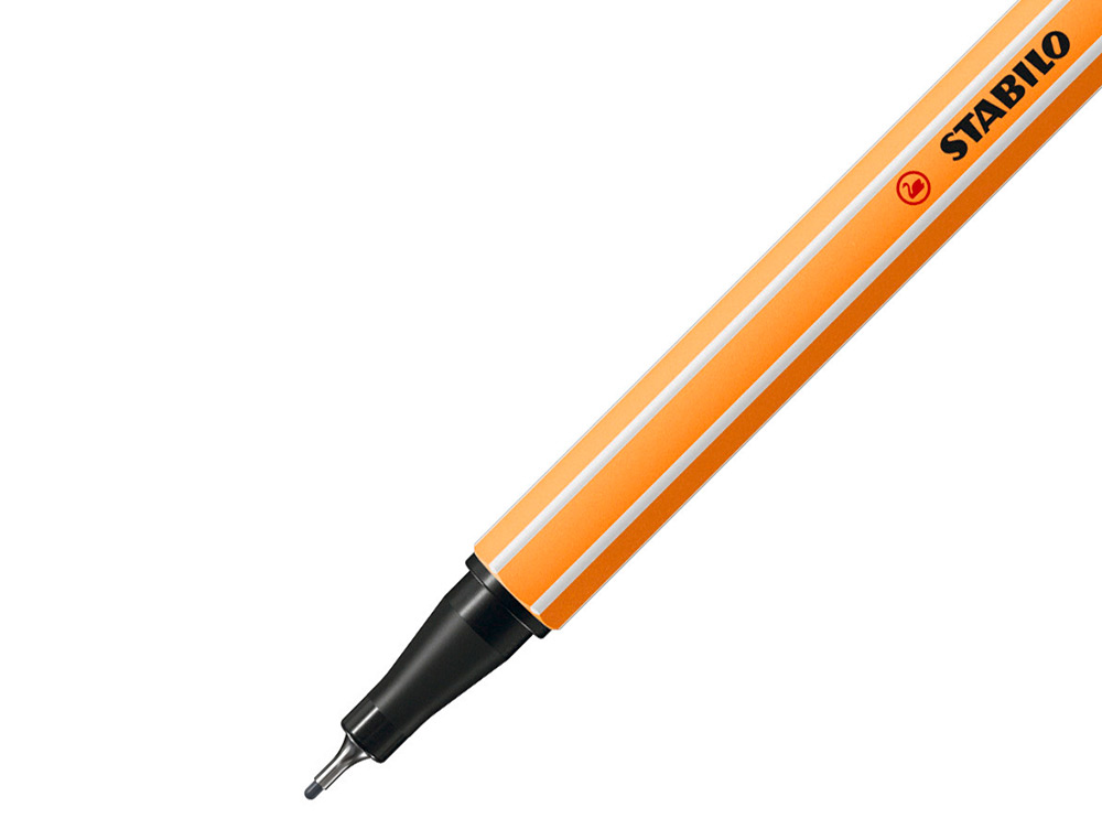 MARCADOR STABILO PONTA DE FIBRA POINT 88 CINZA ESCURO 0,4 MM