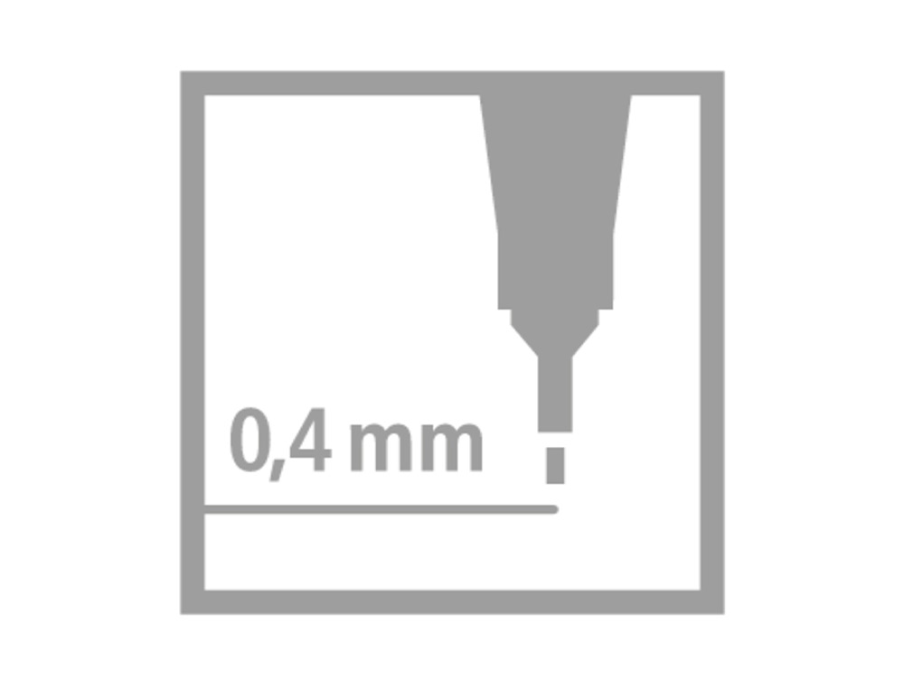 MARCADOR STABILO PONTA DE FIBRA POINT 88 CINZA ESCURO 0,4 MM