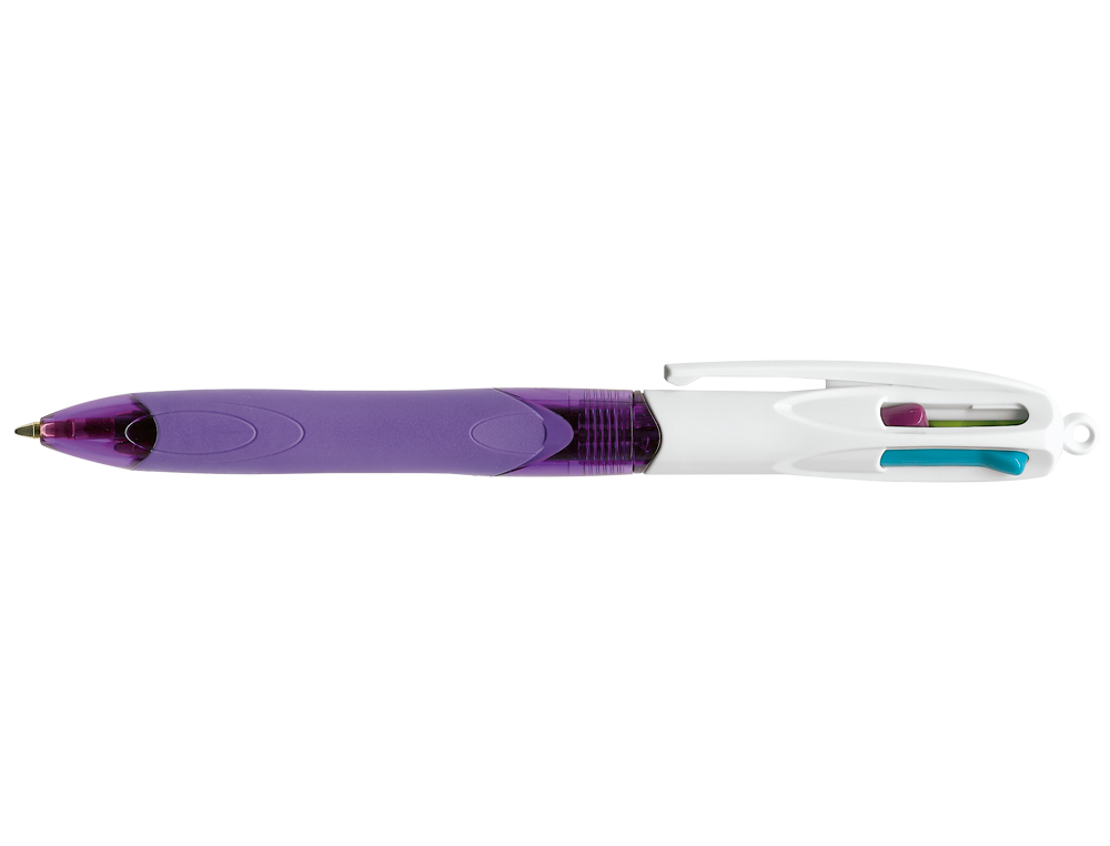 ESFEROGRAFICA BIC QUATRO CORES COM GRIP CORES PASTEL PONTA 1,3 MM