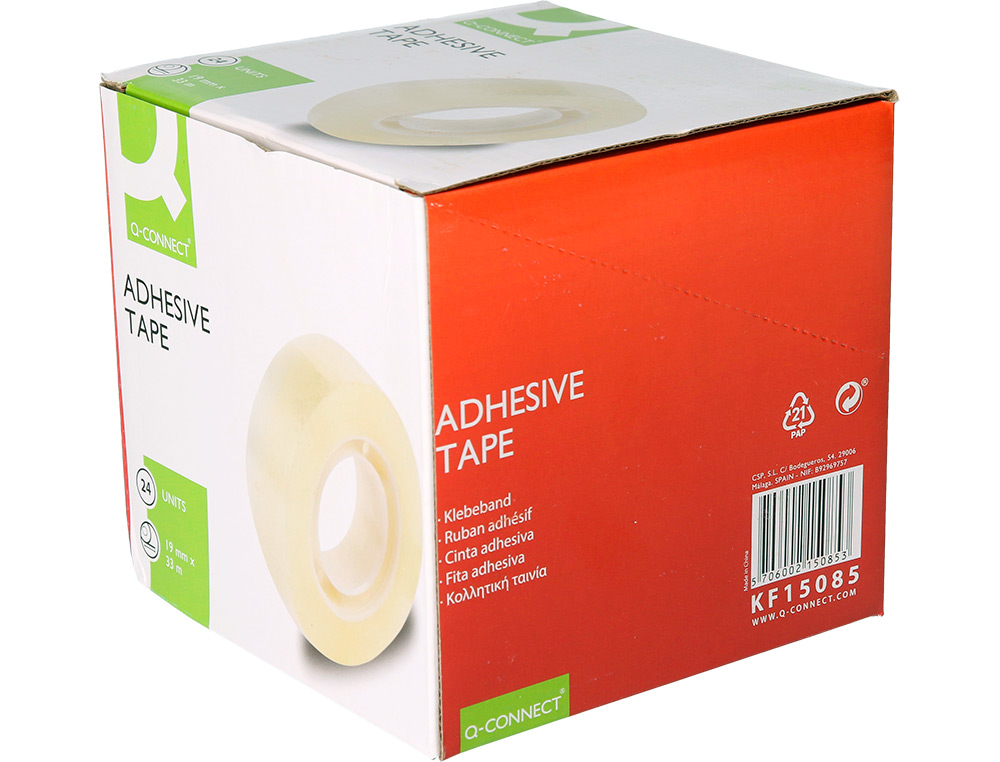 FITA ADESIVA Q-CONNECT 33 MT X 19 MM ENCELOFANADA