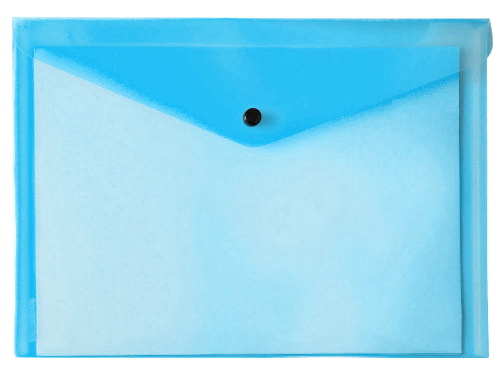 BOLSA PORTA DOCUMENTOS LIDERPAPEL COM MOLA DIN A4 4 CORES SORTIDAS