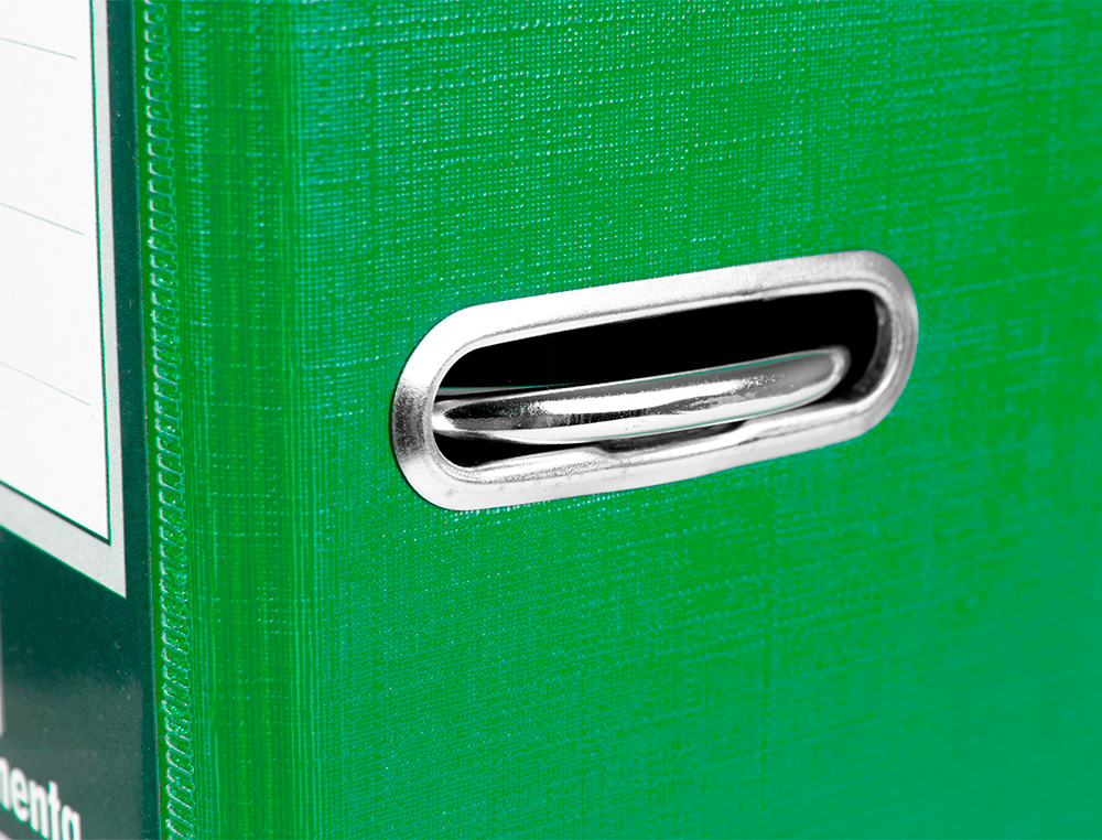 MODULO LIDERPAPEL 2 PASTAS FOLIO 2 ANEIS MECANISMO DE ALAVANCA 75MM VERDE