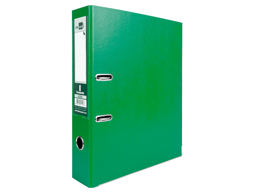 MODULO LIDERPAPEL 2 PASTAS FOLIO 2 ANEIS MECANISMO DE ALAVANCA 75MM VERDE