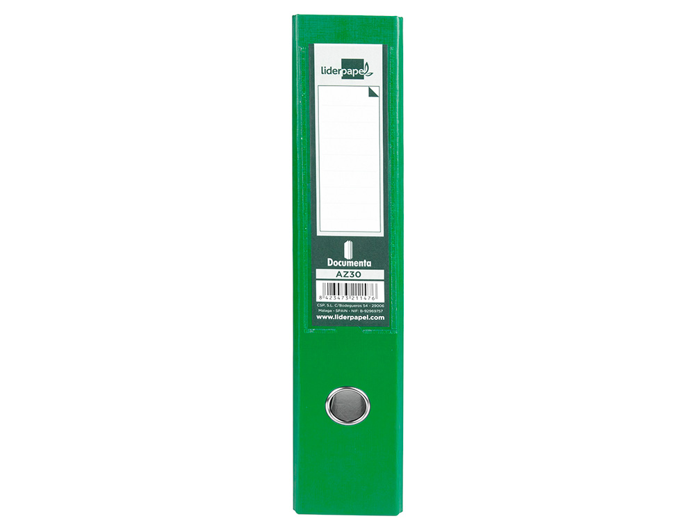 MODULO LIDERPAPEL 2 PASTAS FOLIO 2 ANEIS MECANISMO DE ALAVANCA 75MM VERDE