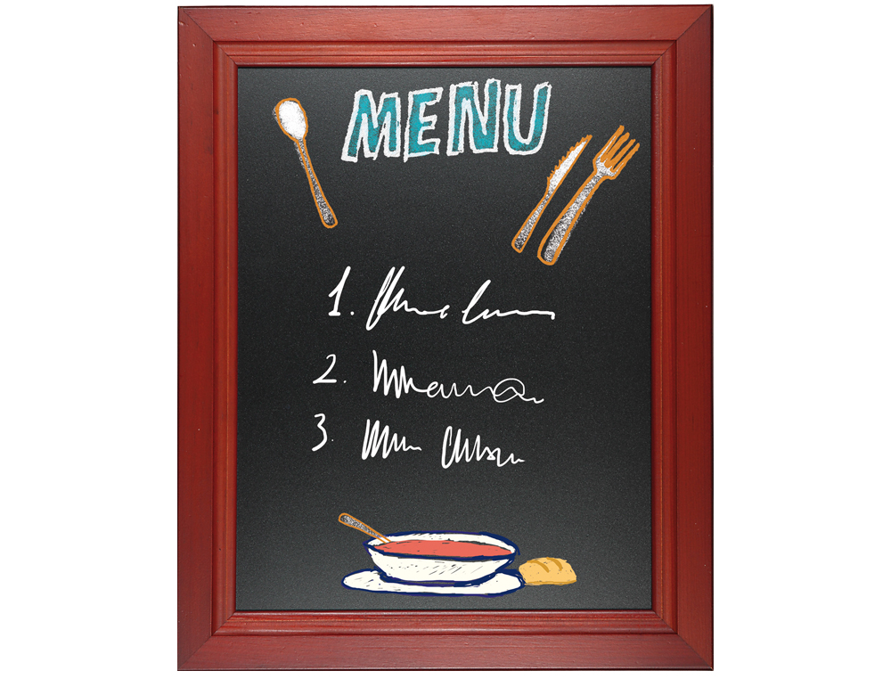 QUADRO PRETO LIDERPAPEL MURAL DE MADEIRA COM SUPERFICIE PARA MARCADORES TIPO GIZ 60X80CM