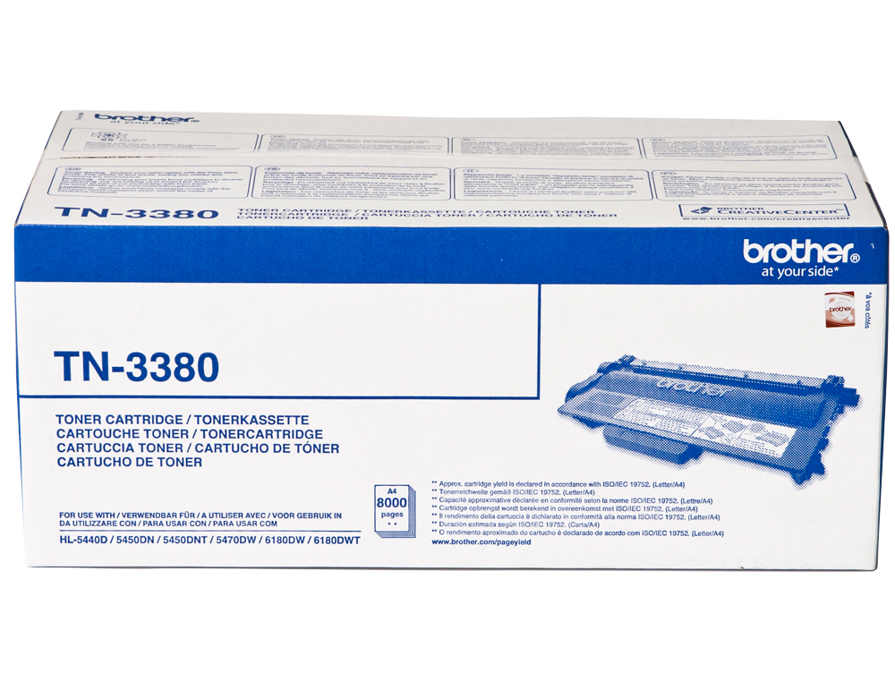 TONER BROTHER TN-3380 PARA IMPRESSORAS HL-5440D/5450DN/5470DW/6180DW 8000 PAG