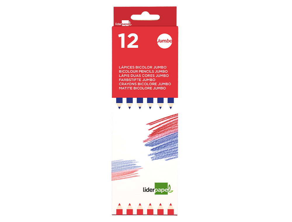 LAPIS DE CORES LIDERPAPEL BICOLOR JUMBO
