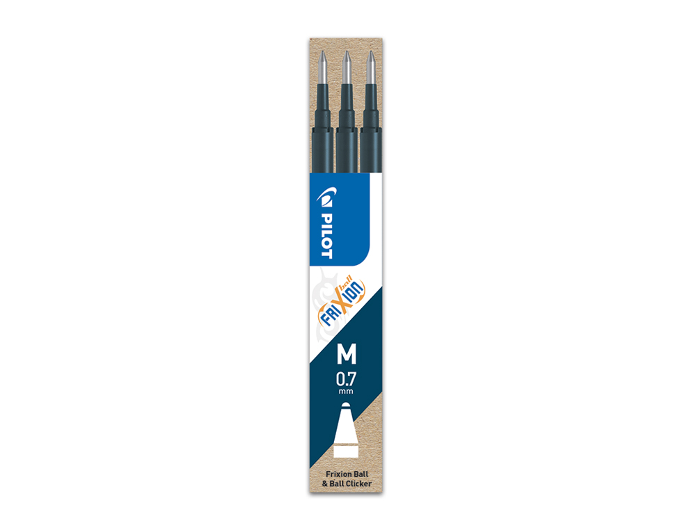 RECARGA ESFEROGRAFICA PILOT FRIXION BALL CLICKER PRETO CAIXA DE 3 UNIDADES