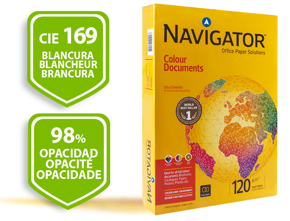 PAPEL FOTOCOPIA NAVIGATOR DIN A3 120 GR EMBALAGEM DE 500 FOLHAS
