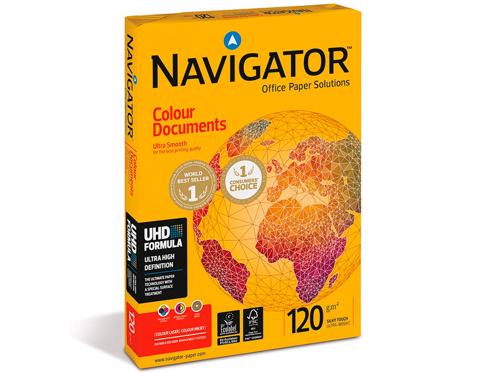 PAPEL FOTOCOPIA NAVIGATOR DIN A3 120 GR EMBALAGEM DE 500 FOLHAS