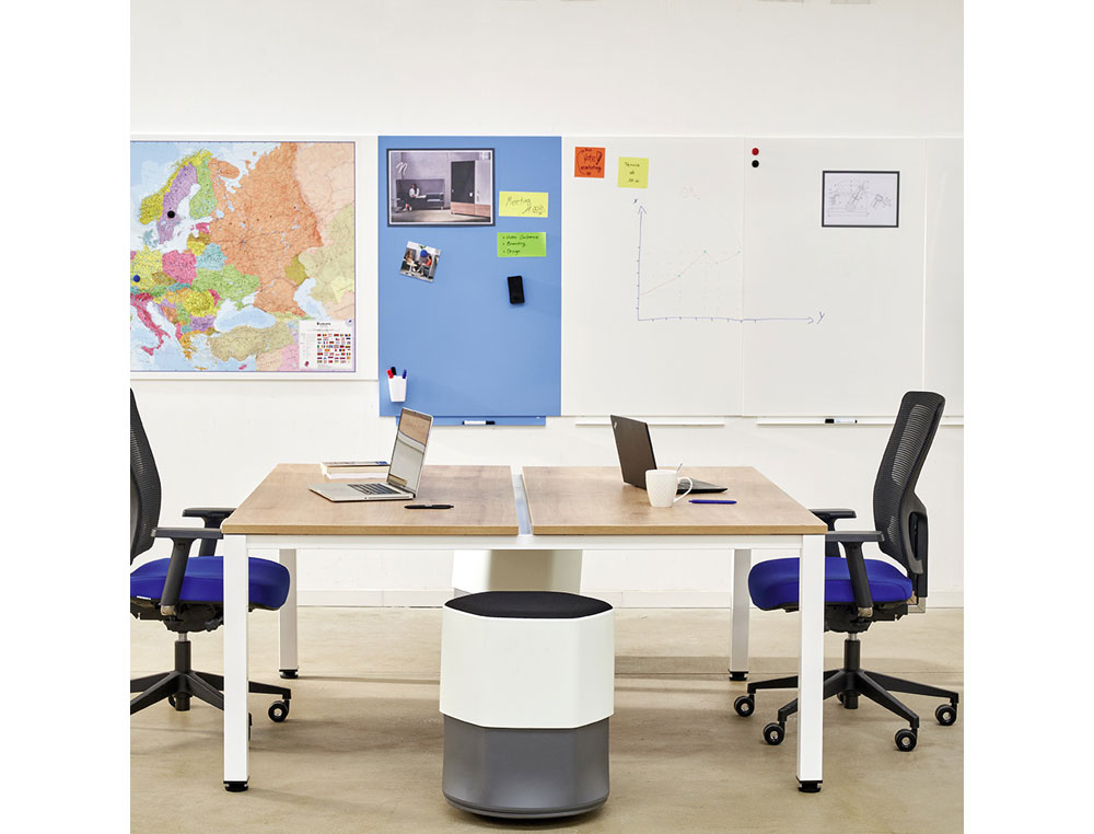 QUADRO BRANCO ROCADA COM SISTEMA SKI WHITEBOARD 100X150 CM