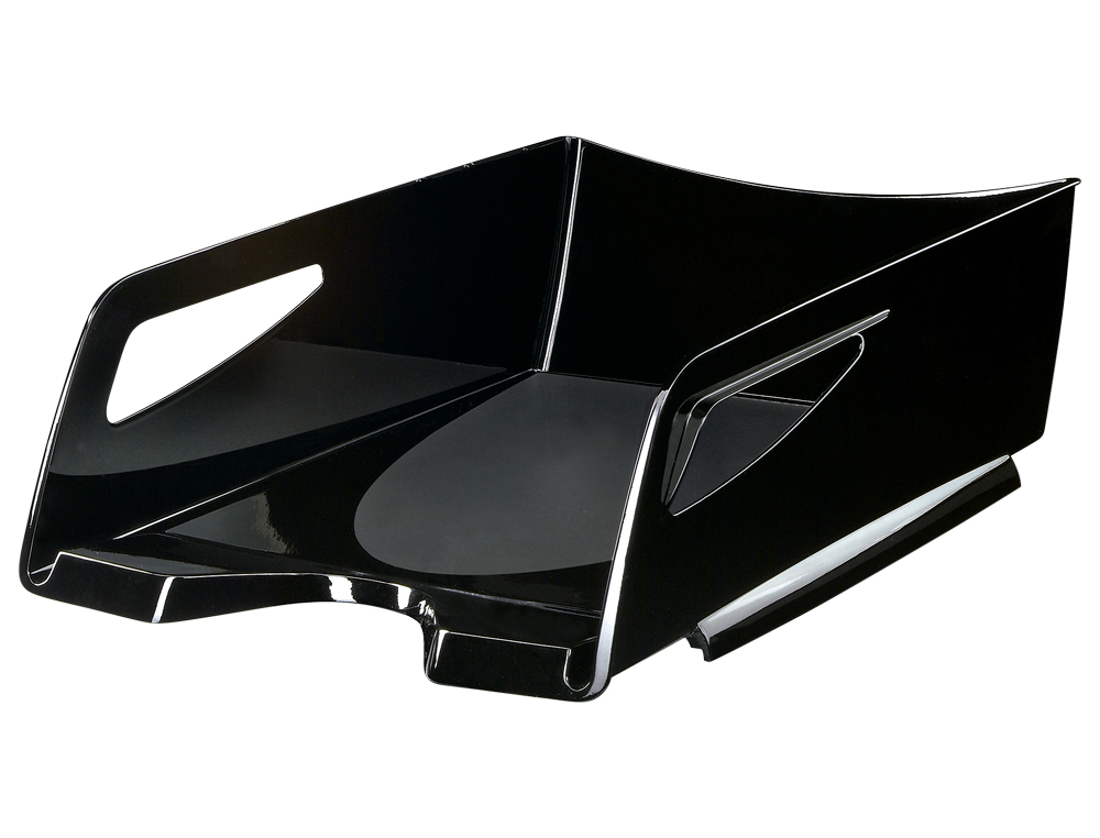 TABULEIRO DE SECRETARIA CEP PLASTICO PRETO GREEN SPRIRIT DE GRANDE CAPACIDADE 386X270X115 MM