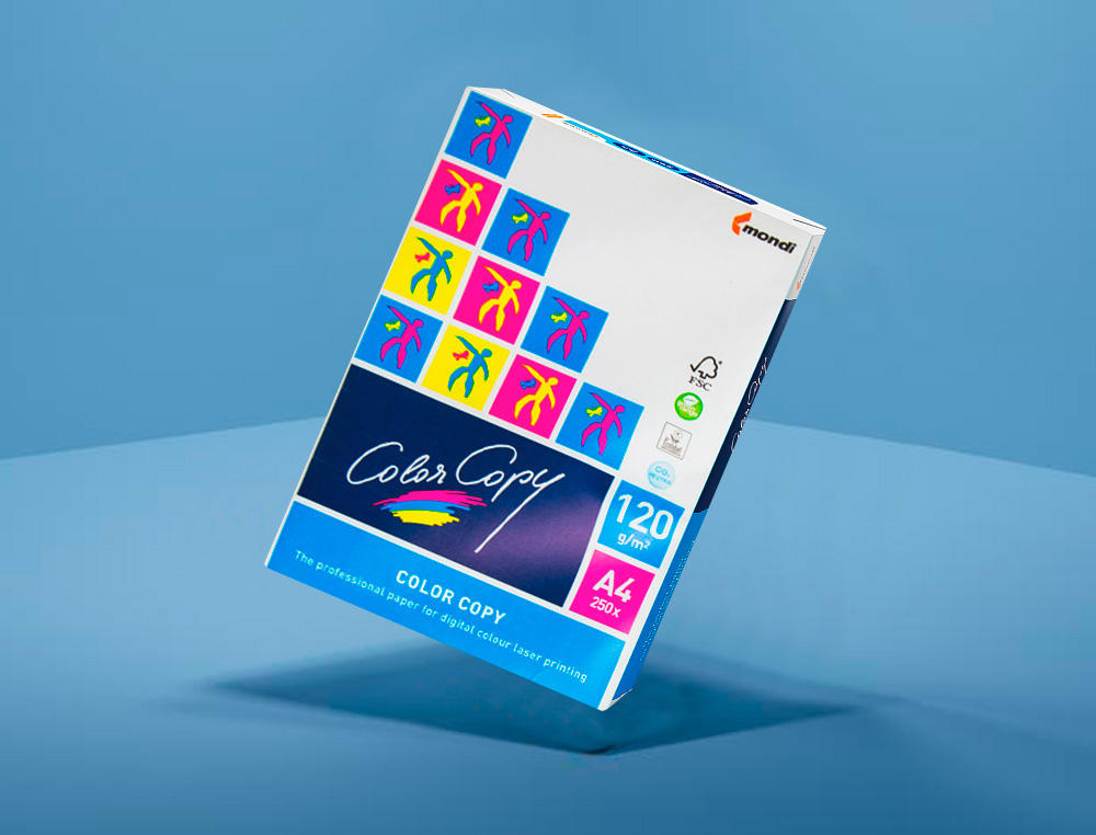 PAPEL COLOR COPY DIN A4 120 GR EMBALAGEM DE 250 FOLHAS