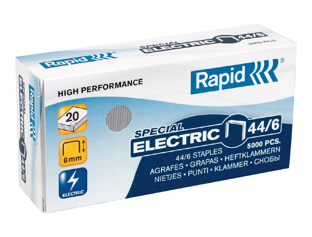 AGRAFES RAPID N 44/6 GALVANIZADOS CAIXA DE 5000 AGRAFES