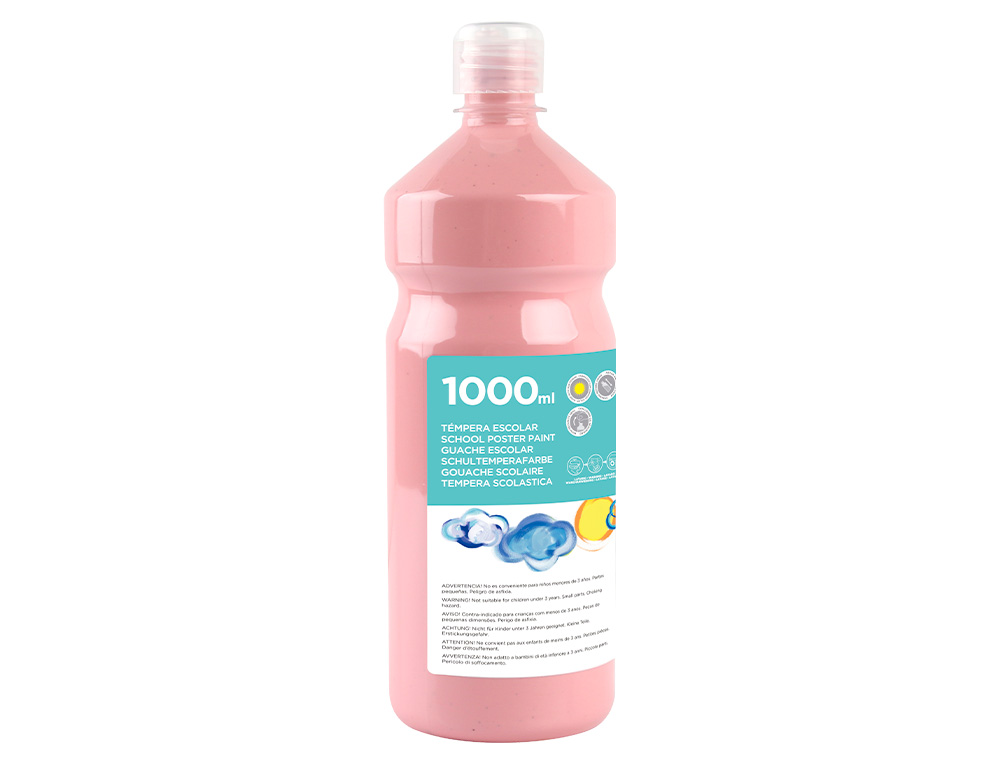 GUACHE ESCOLAR LIDERPAPEL 1000 ML ROSA