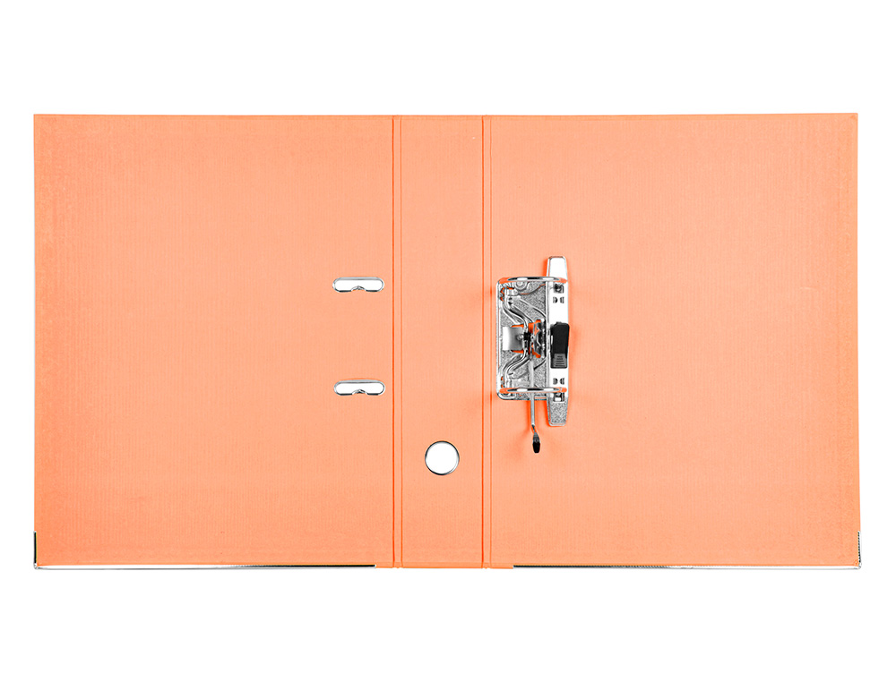 PASTA DE ARQUIVO DE ALAVANCA LIDERPAPEL DOCUMENTA PVC FOLIO LOMBADA 75 MM LARANJA