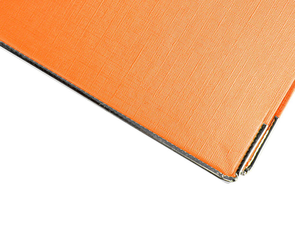 PASTA DE ARQUIVO DE ALAVANCA LIDERPAPEL DOCUMENTA PVC FOLIO LOMBADA 75 MM LARANJA