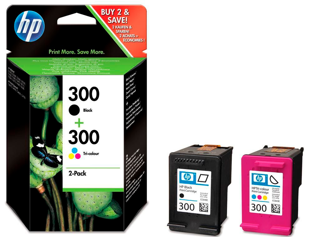 TINTEIRO HP 300 PRETO + TRICOR DESKJET PHOTOSMART ENVY PACK 2