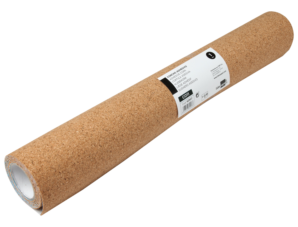 CORTICA LIDERPAPEL ADESIVA LARGURA 45CM COMPRIMENTO 1M ESPESSURA DE 1 MM EM ROLO
