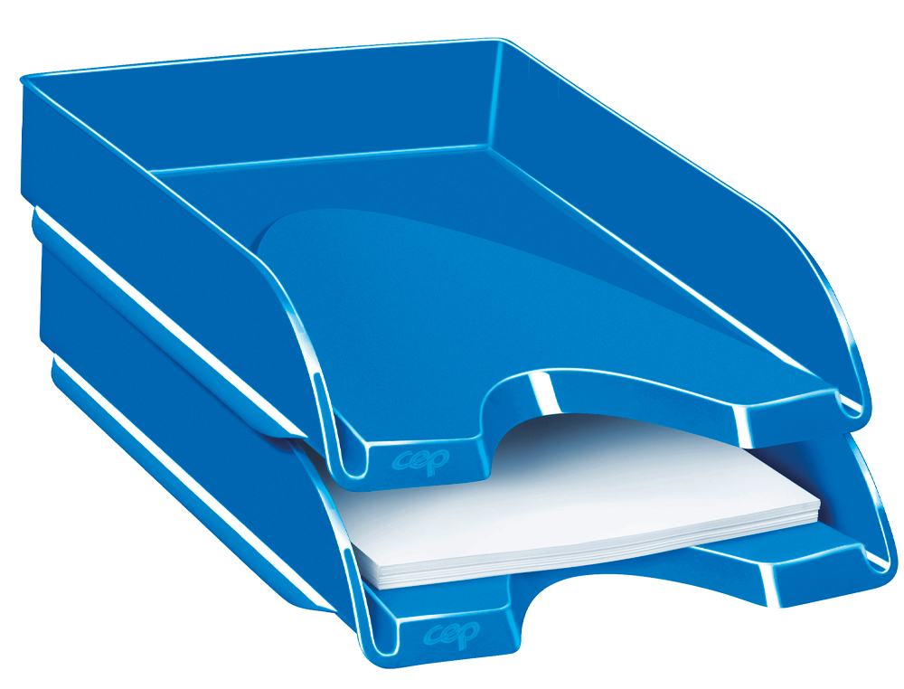 TABULEIRO DE SECRETARIA CEP PLASTICO AZUL 257X348X66 MM