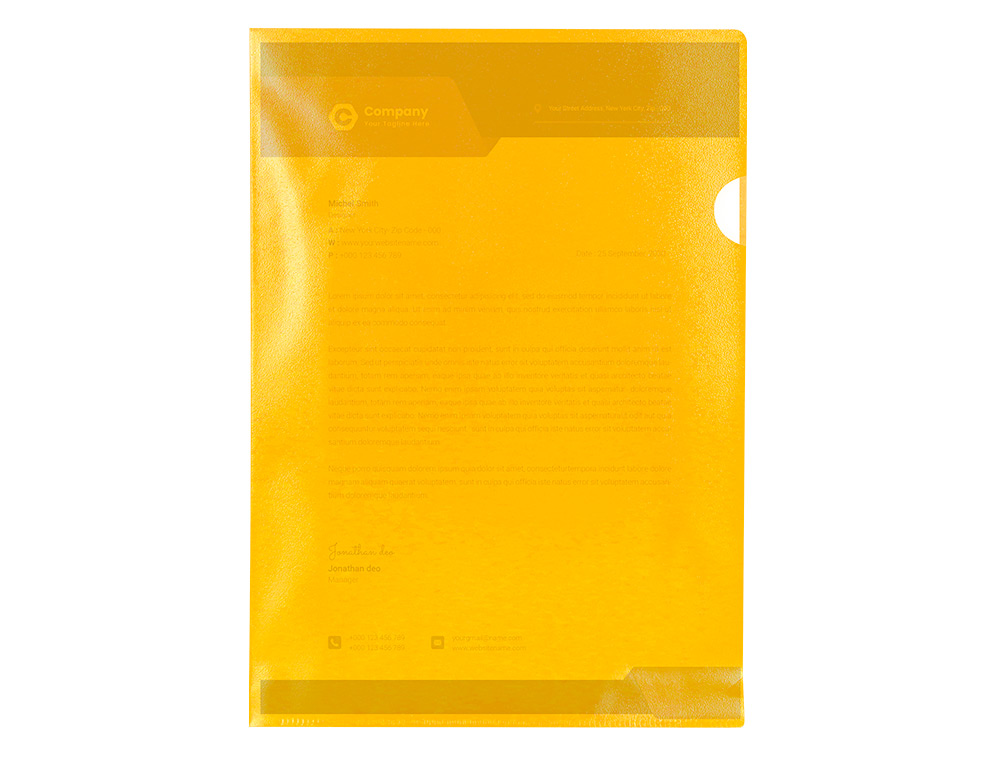 BOLSA DOSSIER Q-CONNECT EM PLASTICO DIN A4 120 MICRONS AMARELO CAIXA DE 100 UNIDADES