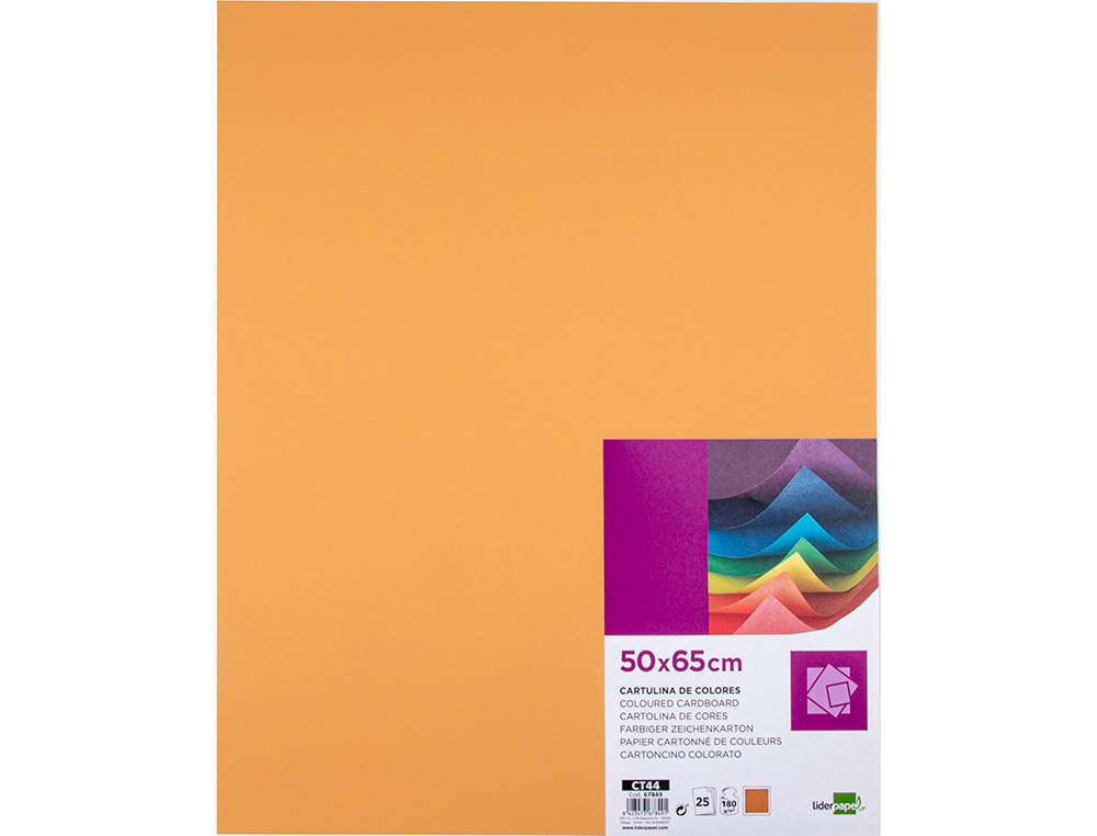 CARTOLINA LIDERPAPEL 50X65 CM 180 GR AVELA PACK DE 25 UNIDADES