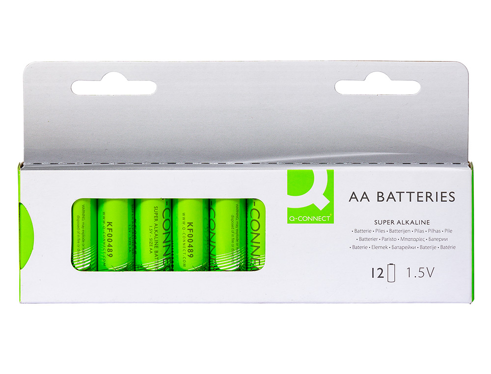 PILHA Q-CONNECT ALCALINA AA BLISTER COM 12 UNIDADES