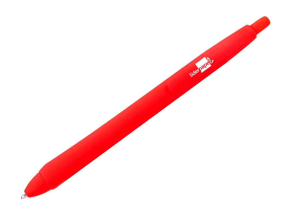 ESFEROGRAFICA LIDERPAPEL GUMMY TOUCH RETRATIL 1,0 MM TINTA VERMELHO