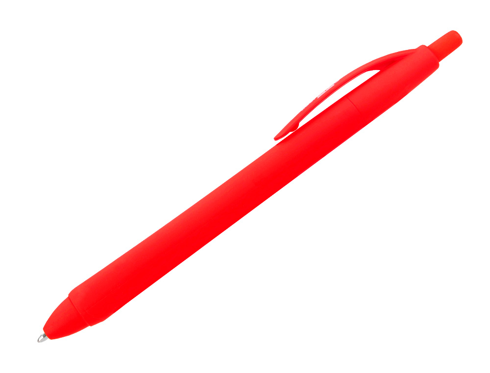 ESFEROGRAFICA LIDERPAPEL GUMMY TOUCH RETRATIL 1,0 MM TINTA VERMELHO