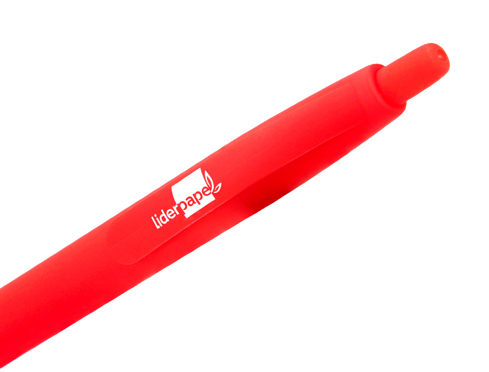 ESFEROGRAFICA LIDERPAPEL GUMMY TOUCH RETRATIL 1,0 MM TINTA VERMELHO