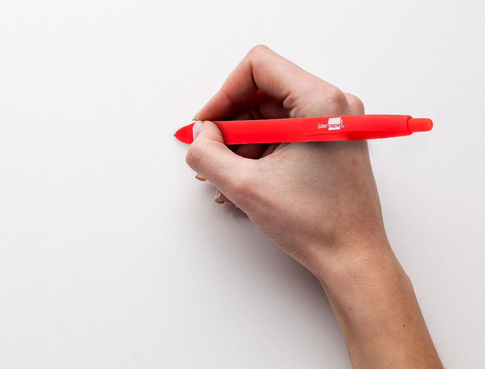 ESFEROGRAFICA LIDERPAPEL GUMMY TOUCH RETRATIL 1,0 MM TINTA VERMELHO