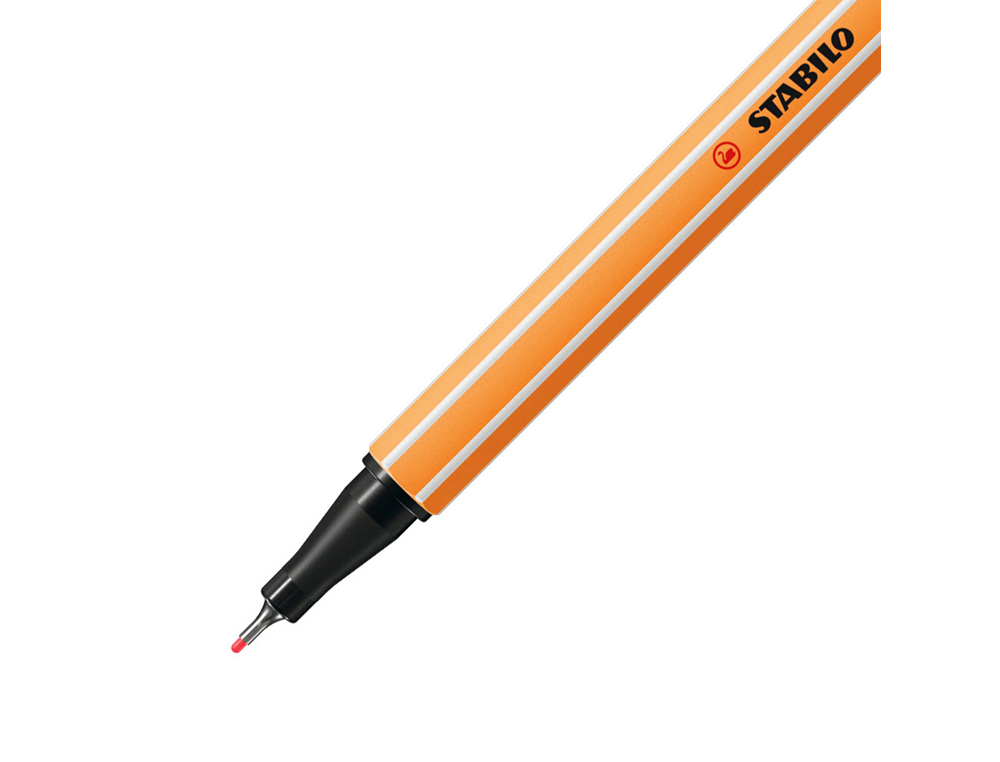 MARCADOR STABILO PONTA DE FIBRA POINT 88 VERMELHO NEON