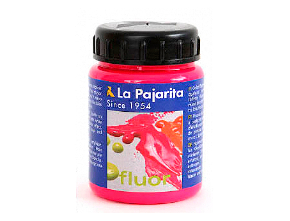 PINTURA LATEX LA PAJARITA F-04 MAGENTA FLUORESCENTE 75ML
