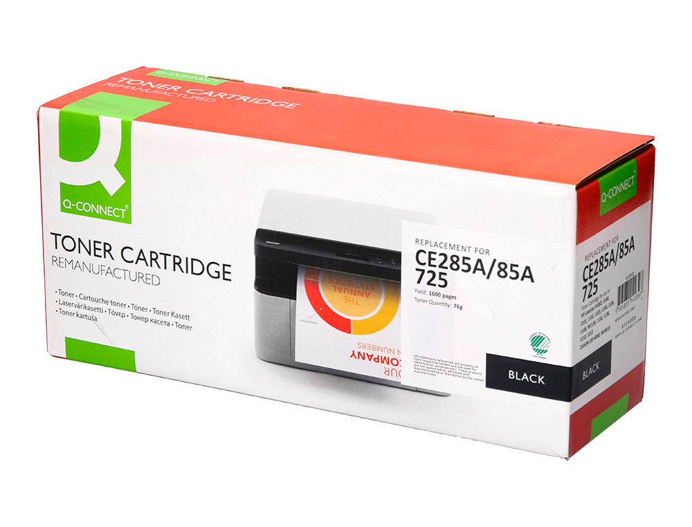 TONER Q-CONNECT COMPATIVEL HP CE285A PARA LASERJET P1102 P1102W M1212NF MFP M1217NFW MFP M1132MFP -1.600PAG