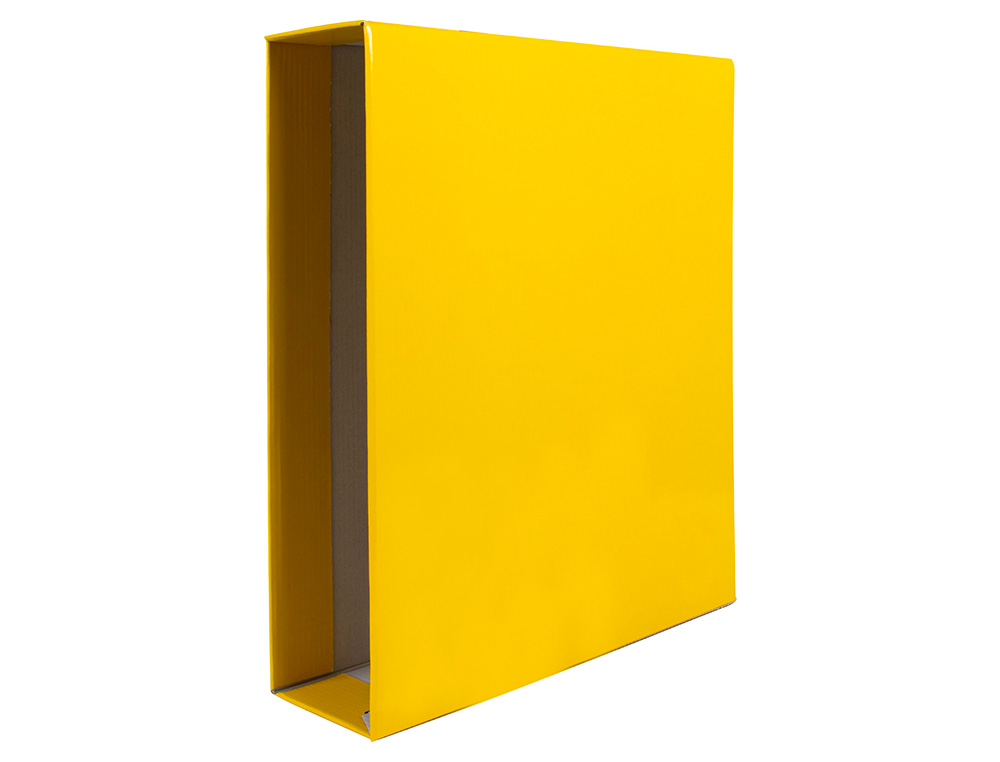 CAIXA PARA PASTA DE ARQUIVO LIDERPAPEL CARTAO FOLIO DOCUMENTA LOMBADA 82MM COR AMARELO