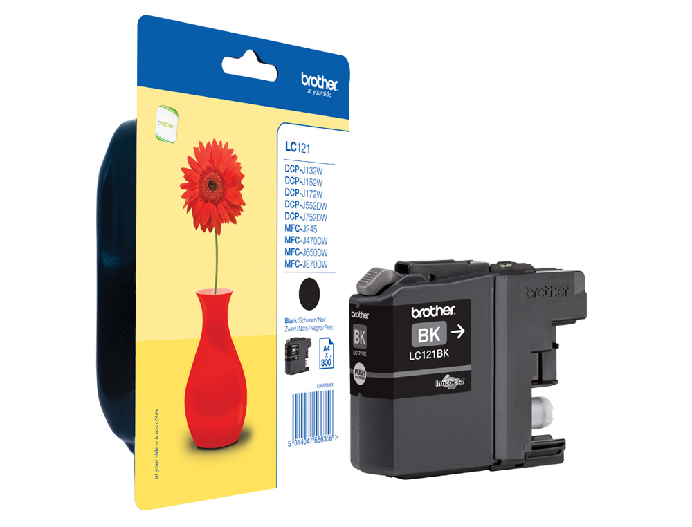 TINTEIRO BROTHER DCP-J132W/152W/552DW/752DW & MFC-J470DW/650DW/870DW PRETO -300 PAG