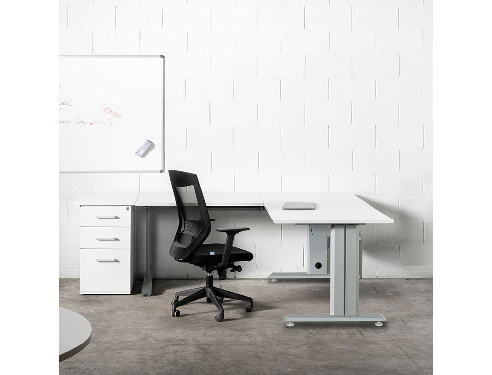 ALA PARA MESA ROCADA SERIE METAL 60X 100 CM DIREITA OU ESQUERDA ACABAMENTO AC02 ALUMINIO/ CINZA