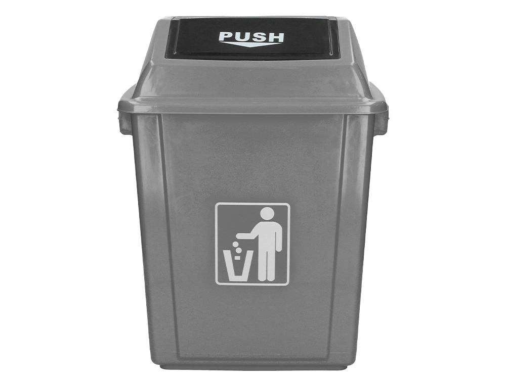 CONTENTOR DE LIXO INDUSTRIAL Q-CONNECT COM TAMPA DE EMPURRAR 20 L 340X240X450 MM