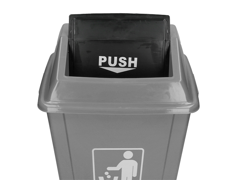 CONTENTOR DE LIXO INDUSTRIAL Q-CONNECT COM TAMPA DE EMPURRAR 20 L 340X240X450 MM